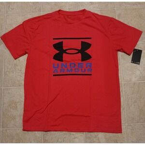 NWT - Mens Under Armour UA GL Foundation Short Sleeve T-Shirt – Ink Red - L